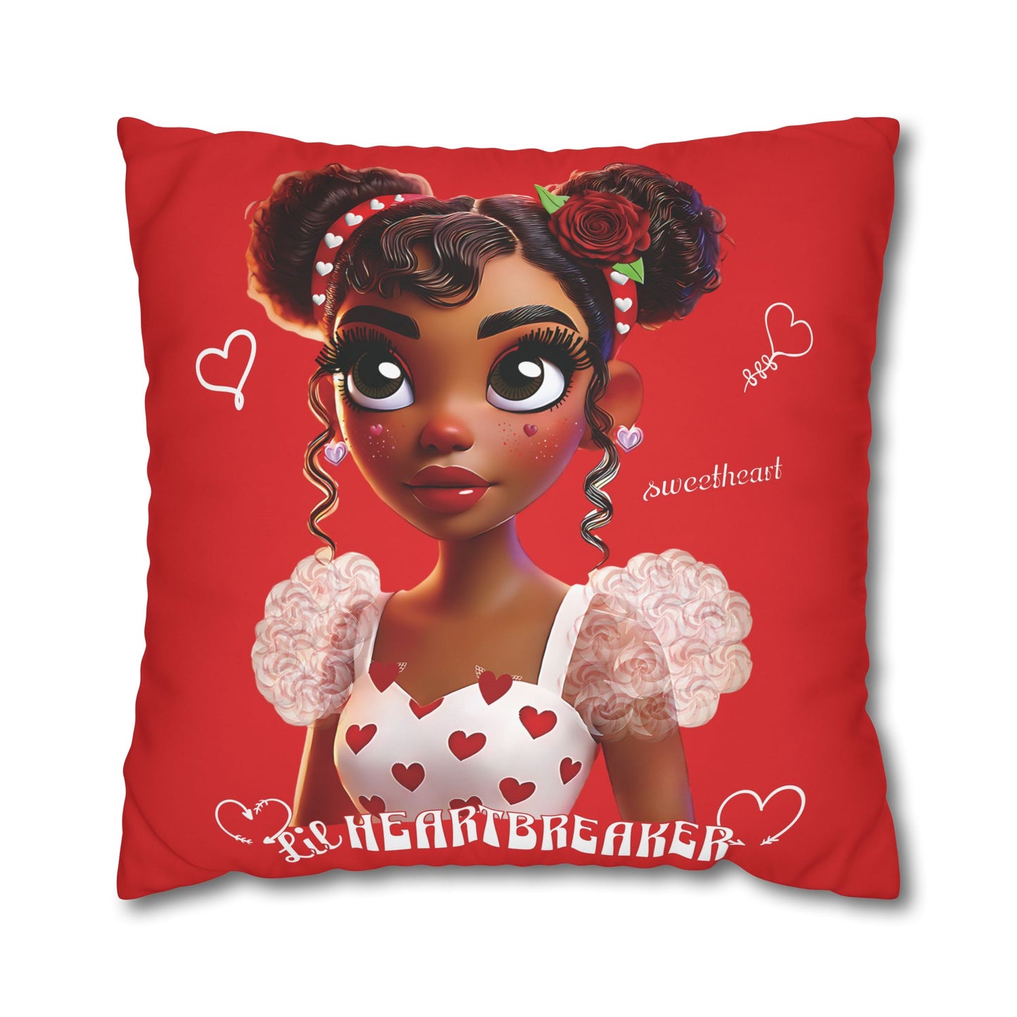 Heartbreaker Girl | Apple - Pillowcase, square (multiple sizes)