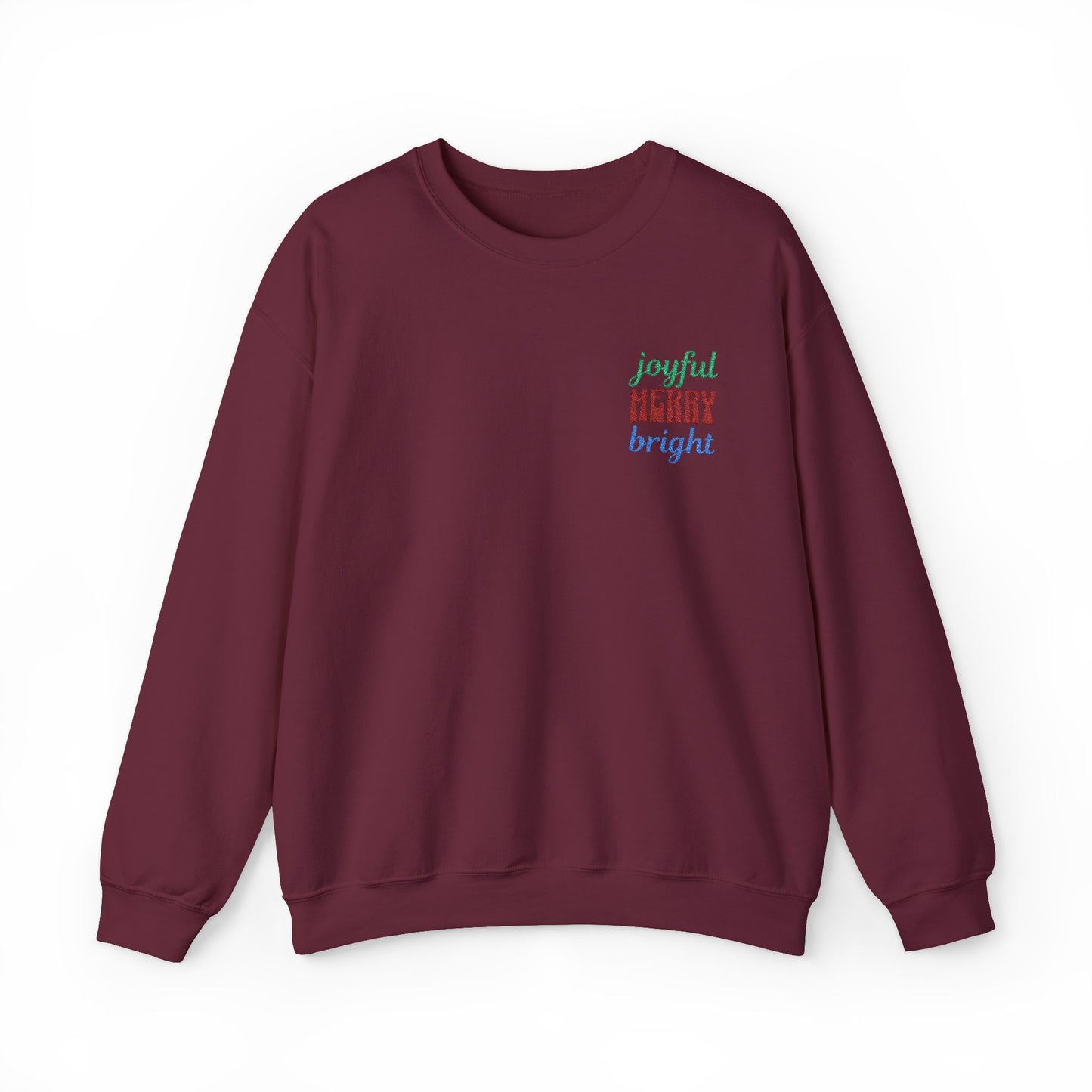 The Joyful Edit2| Merry & Bright Embroidered Sweatshirt (multiple colors)