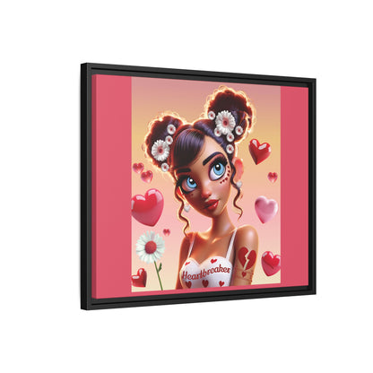 Heartbreaker 1 | Raspberry - Canvas Print, framed matte (multiple sizes/frame colors))