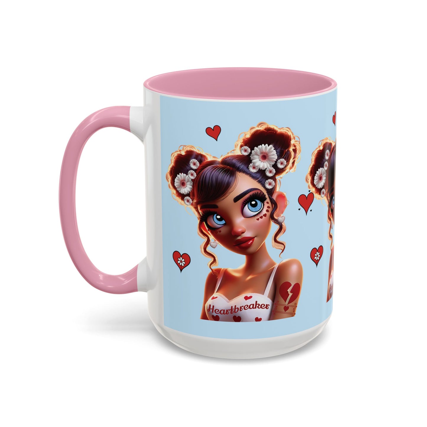 Heartbreaker 1 | Blueberry - Coffee Mug, two-tone, 15 oz (multiple handle colors)