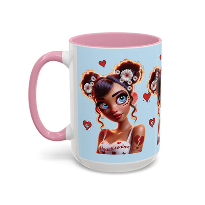 Heartbreaker 1 | Blueberry - Coffee Mug, two-tone, 15 oz (multiple handle colors)