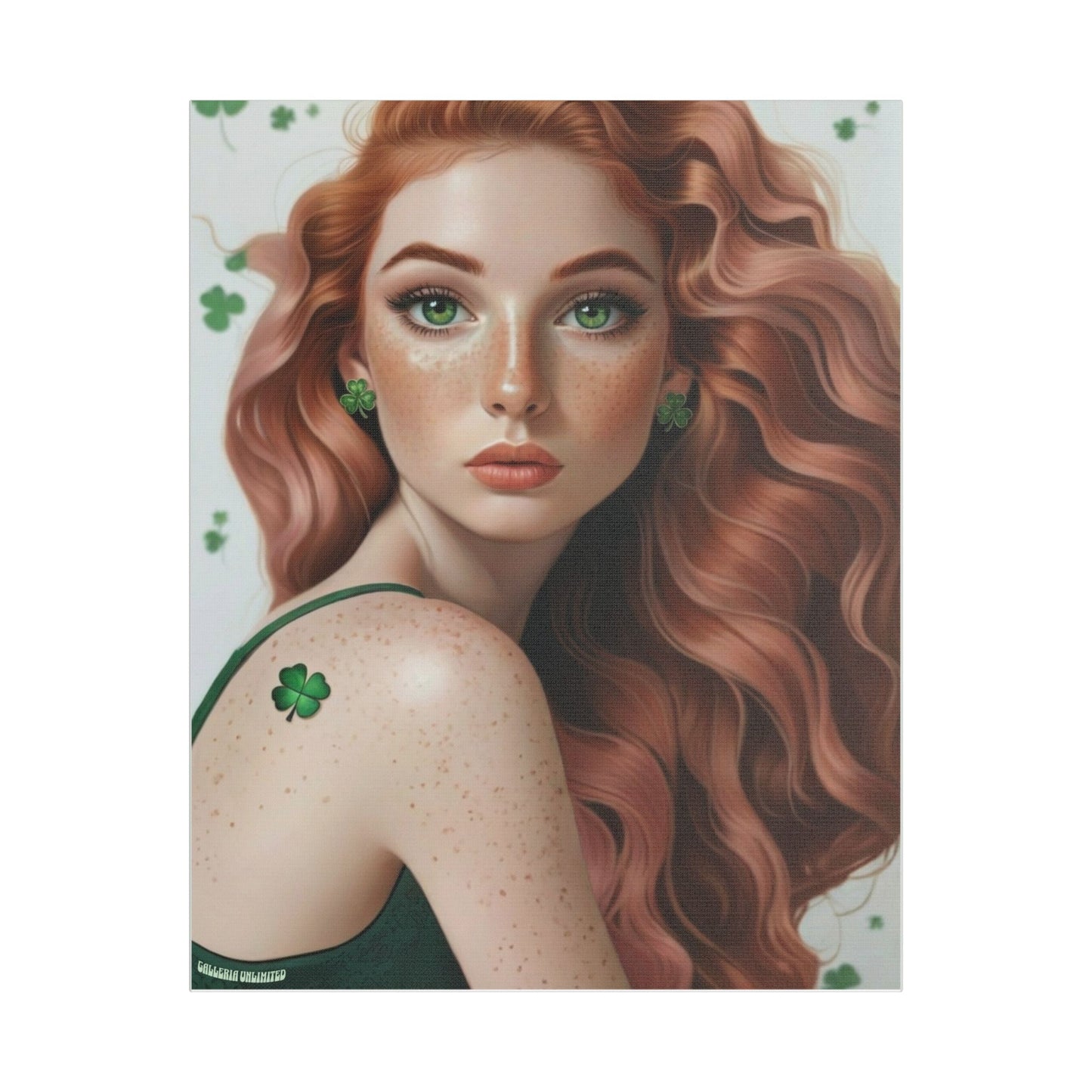 Clovers 3 | Shamrock Daydream, Stretched Satin Canvas Print