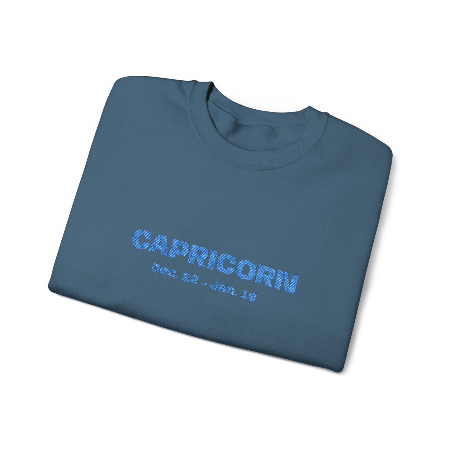 Capricorn | Embroidered Crewneck Sweatshirt (turquoise)