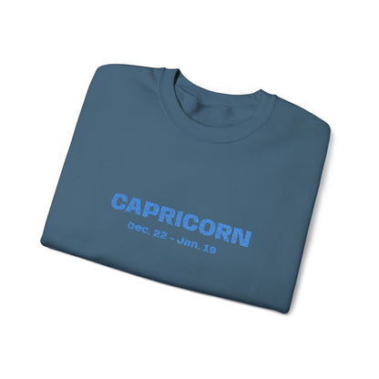 Capricorn | Embroidered Crewneck Sweatshirt (turquoise)