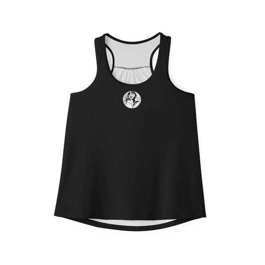 Pearls & Curls4 | Black - Plain Ringer Tank (black or white trim)
