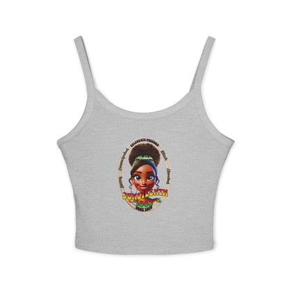 Juneteenth | Spaghetti Strap Women's Baby Tank Top (front and back design)