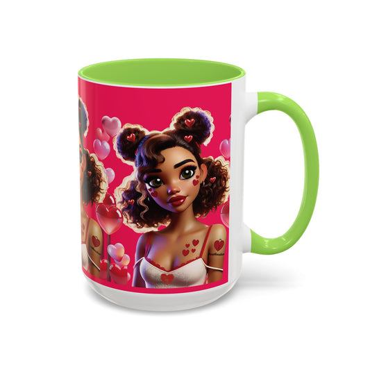 Heartbreaker 2 | Watermelon - Coffee Mug, two-tone, 15 oz (multiple handle colors)