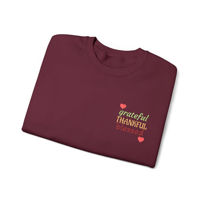 Harvest Haze | Grateful, THANKFUL, Blessed Fall Crewneck Sweatshirt (multiple colors)