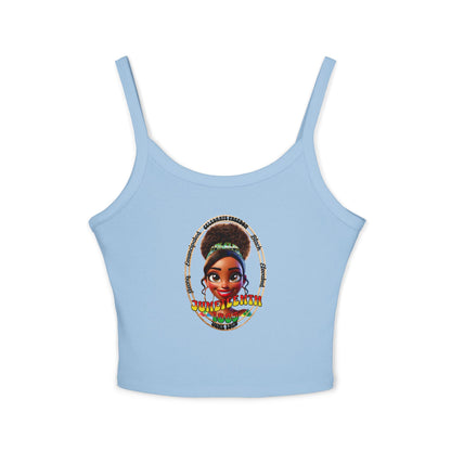 Juneteenth | Spaghetti Strap Women's Baby Tank Top (front and back design)