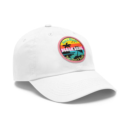 Sandy Toes | Dad Cap - Beach Babe with Leather Patch, various colors