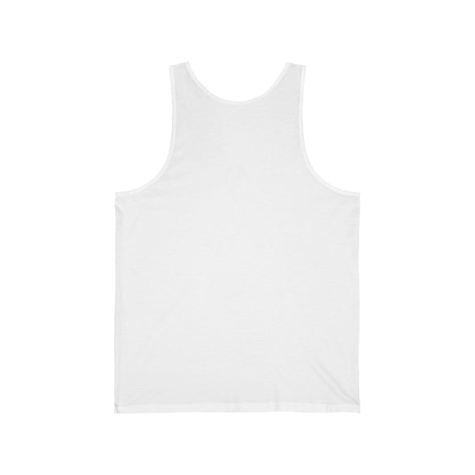 Pearls & Curls 5 | Crimson Kiss White Jersey Tank