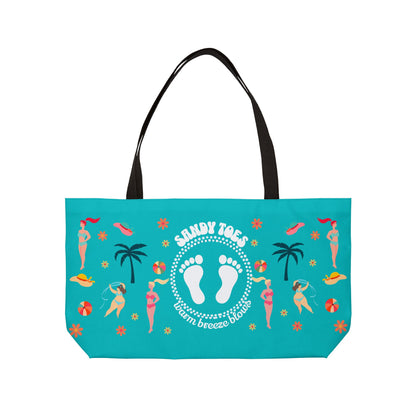 Sandy Toes | Seafoam Weekender Tote Bag