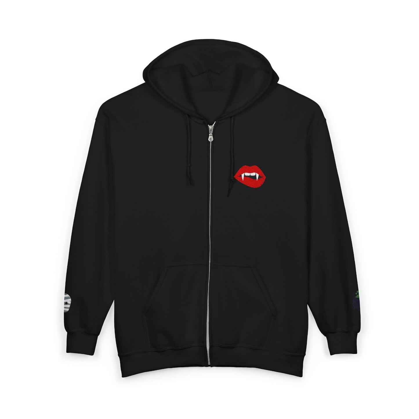 The Spooky Edit1 - Embroidered Vampire Kiss Hoodie