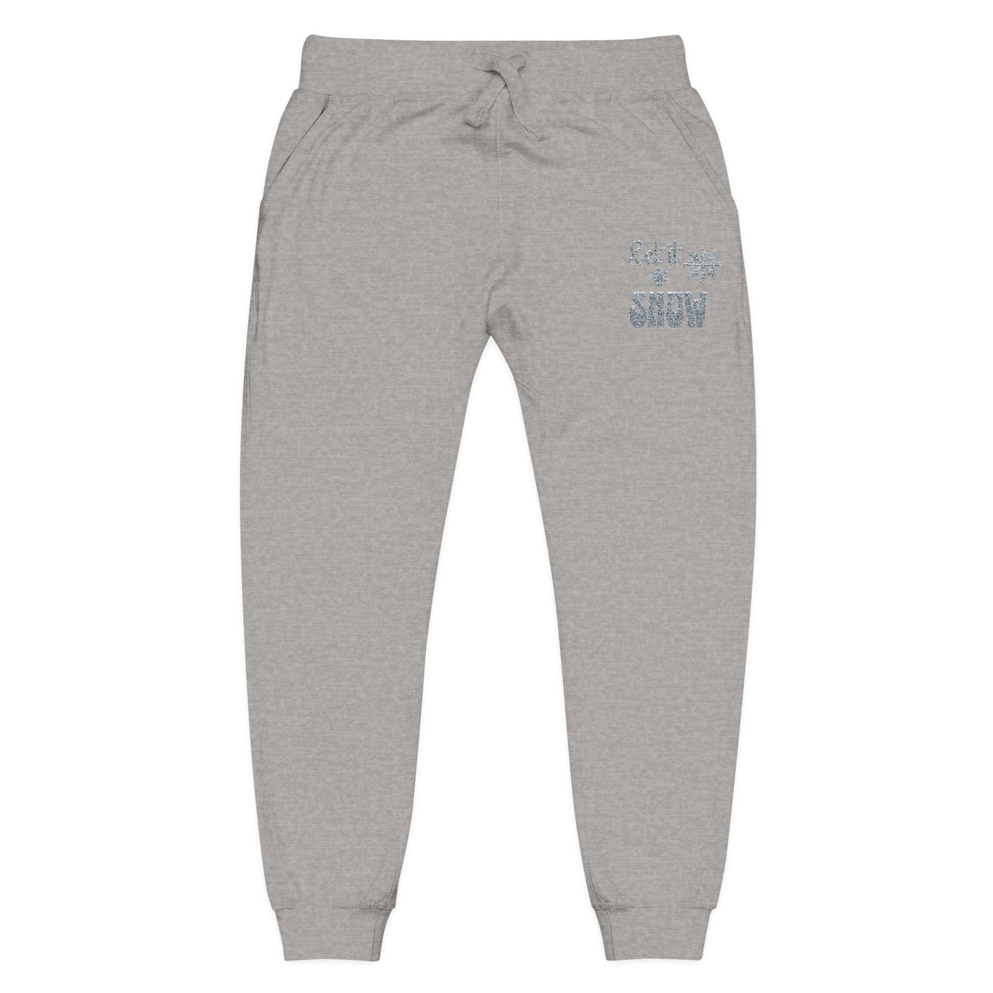The Cozy Edit2 | Embroidered "Let It Snow" Fleece Lounge Joggers (multiple colors)