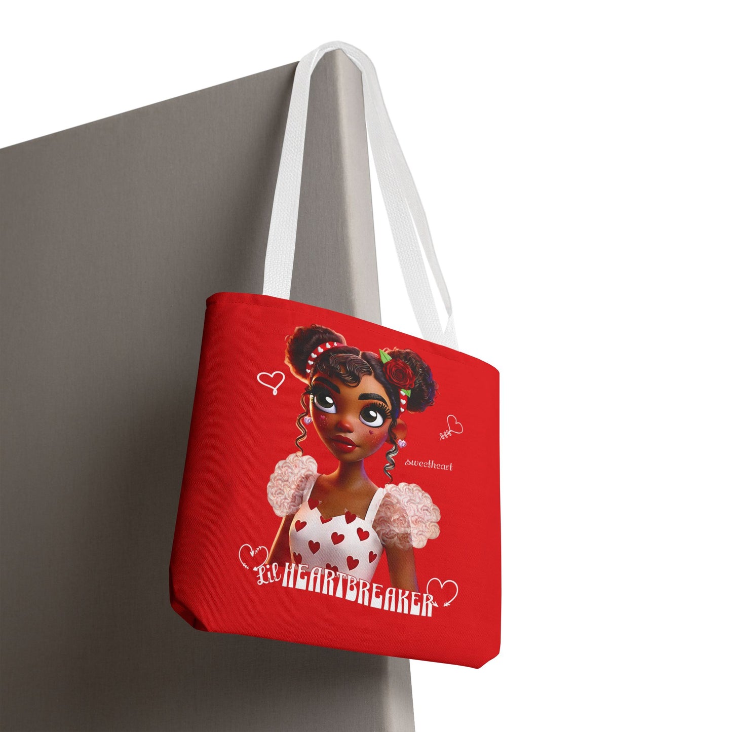 Heartbreaker Girl | Apple - Tote Bag, two-toned (multiple sizes/handle colors)