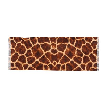 Giraffe | Giraffe Print Lightweight Scarf — Sheer Animal Print Fashion Scarf