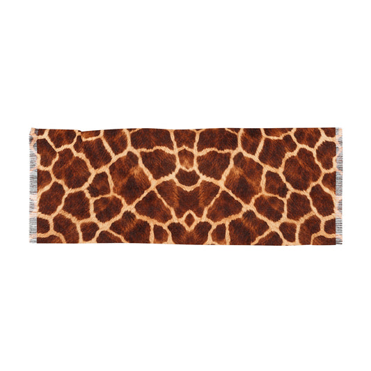 Giraffe | Giraffe Print Lightweight Scarf — Sheer Animal Print Fashion Scarf