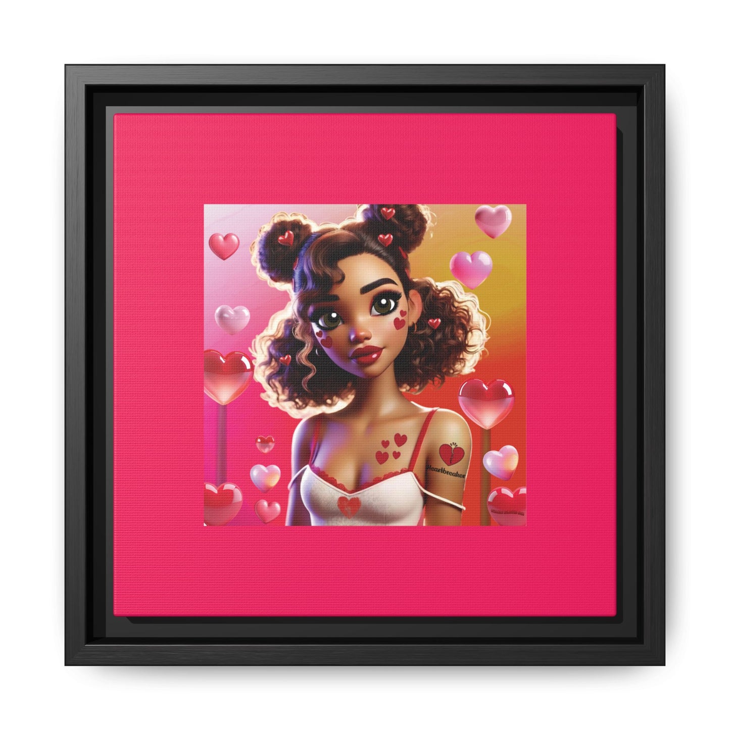 Heartbreaker 2 | Watermelon - Canvas Print, framed matte (multiple sizes/multiple frame colors)