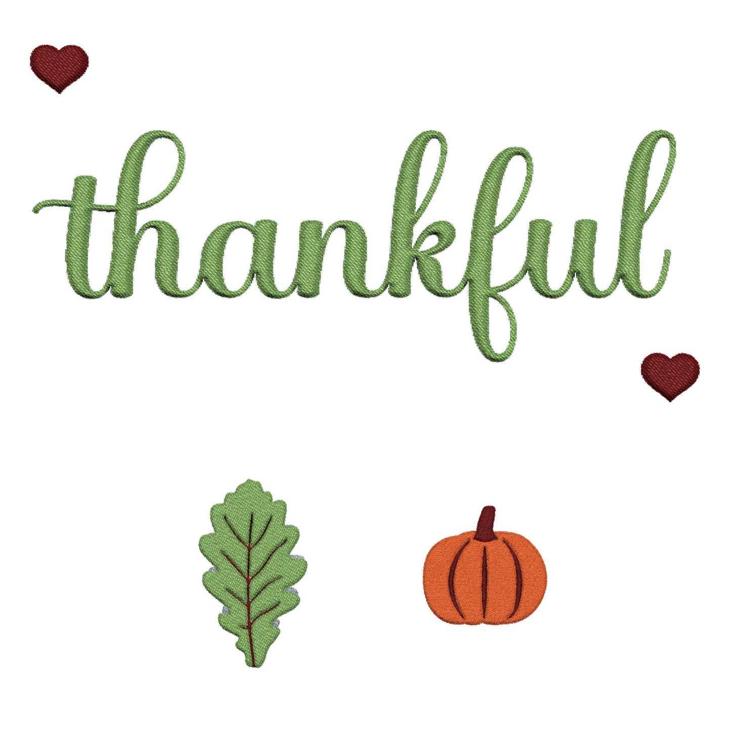 The Thankful Edit1 | Light Green Embroidered Thankful Hoodie, maroon hearts (multiple colors)