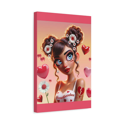 Heartbreaker 1 | Raspberry Matte Canvas Print