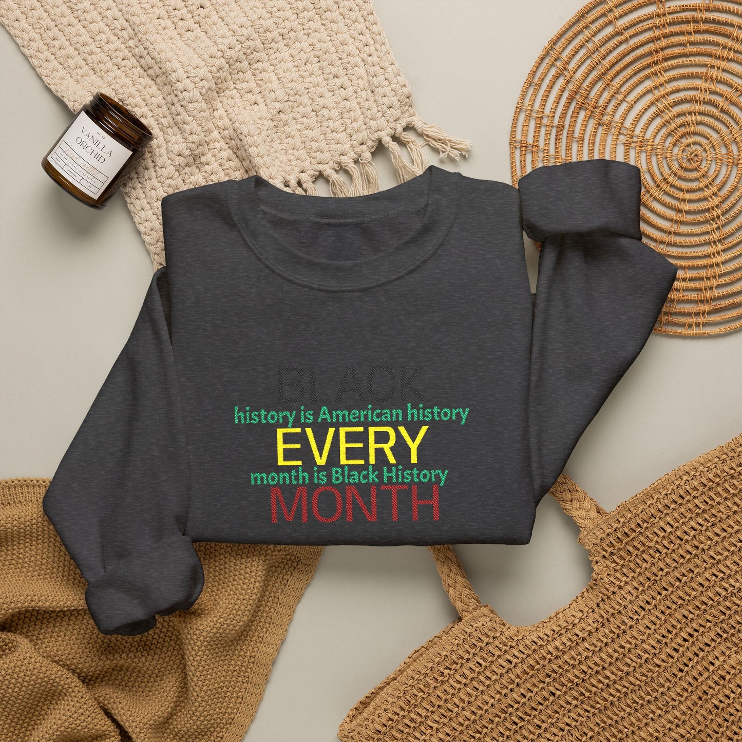 Black History | Black Every Month Crewneck Sweatshirt (multiple colors)