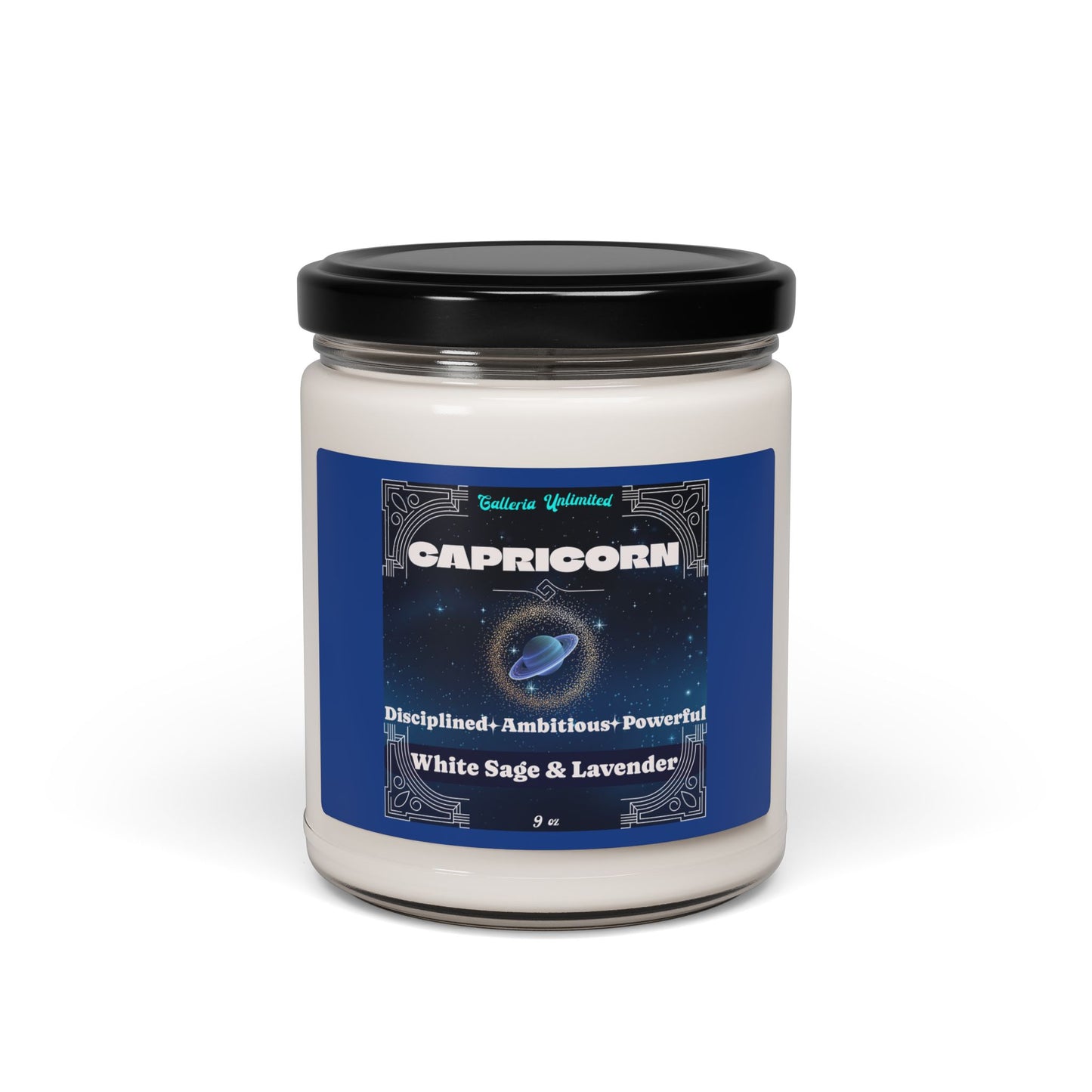 Capricorn | White Sage & Lavender Candle, 9oz (topaz)