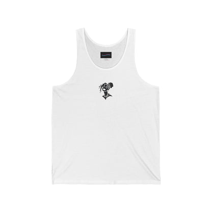 Pearls & Curls 5 | White Jersey Tank