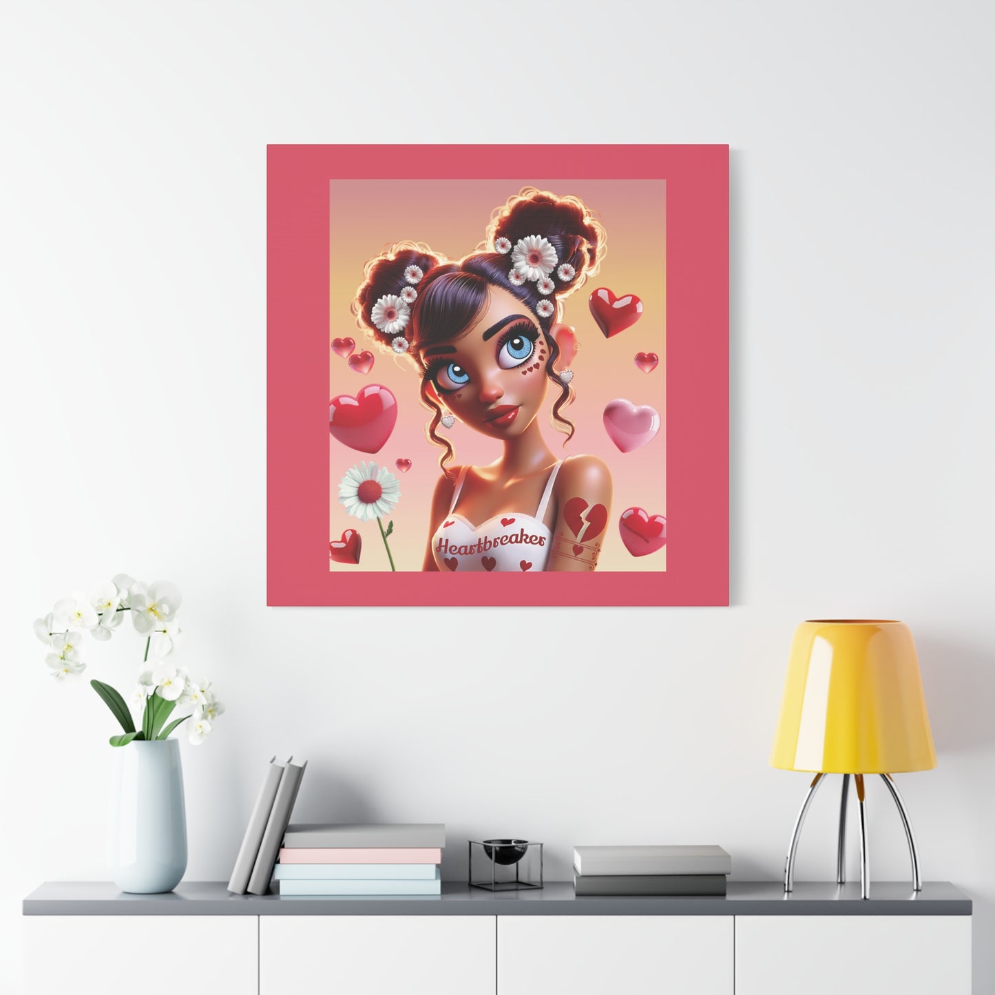 Heartbreaker 1 | Raspberry - Canvas Print, matte (multiple sizes)