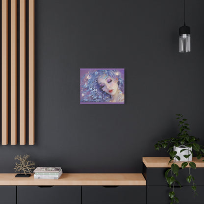 Winter Fantasy2 | Celestial Maiden Slumber Matte Canvas Print