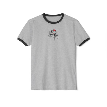 Pearls & Curls4| Ruby Kiss Ringer Tee (heather grey or white)