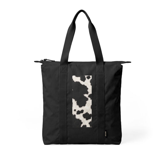 Cow | Black & White Canvas Carry-All Tote