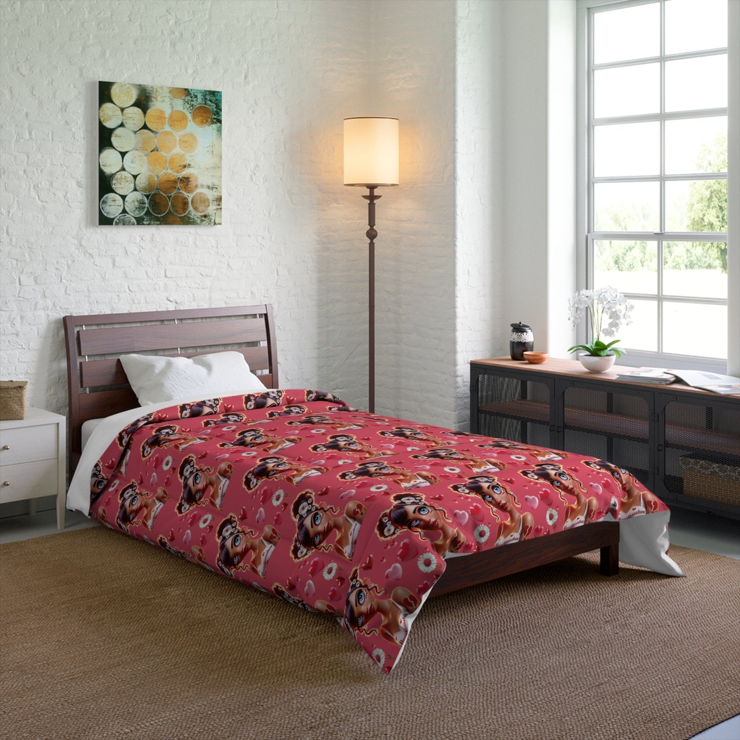 Heartbreaker 1 | Raspberry - Comforter, quilted (multiple sizes)