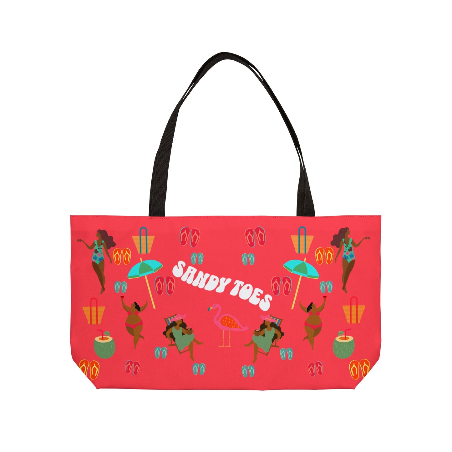 Sandy Toes | Melon Two-Sided Weekender Tote Bag (black girl)