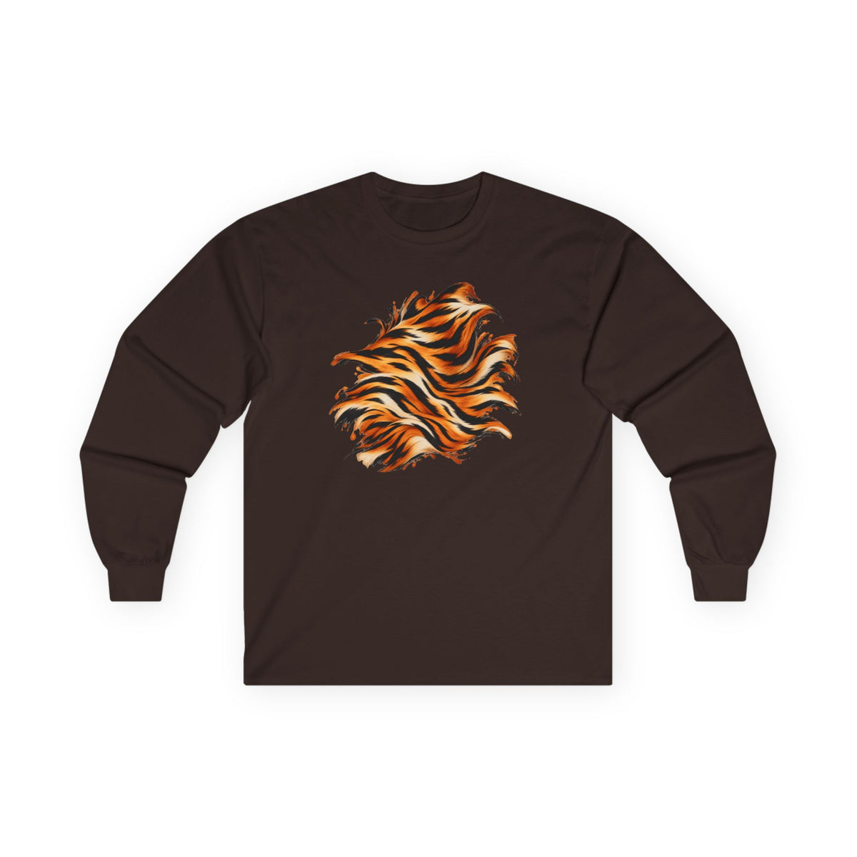 Tiger | Tiger Stripe Abstract Long Sleeve Tee (multiple colors)