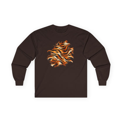 Tiger | Tiger Stripe Abstract Long Sleeve Tee (multiple colors)