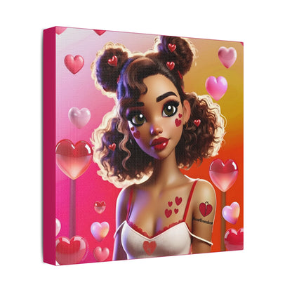 Heartbreaker 2 | Watermelon Satin Stretched Canvas Print