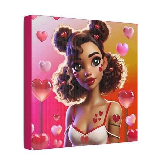 Heartbreaker 2 | Watermelon Satin Stretched Canvas Print