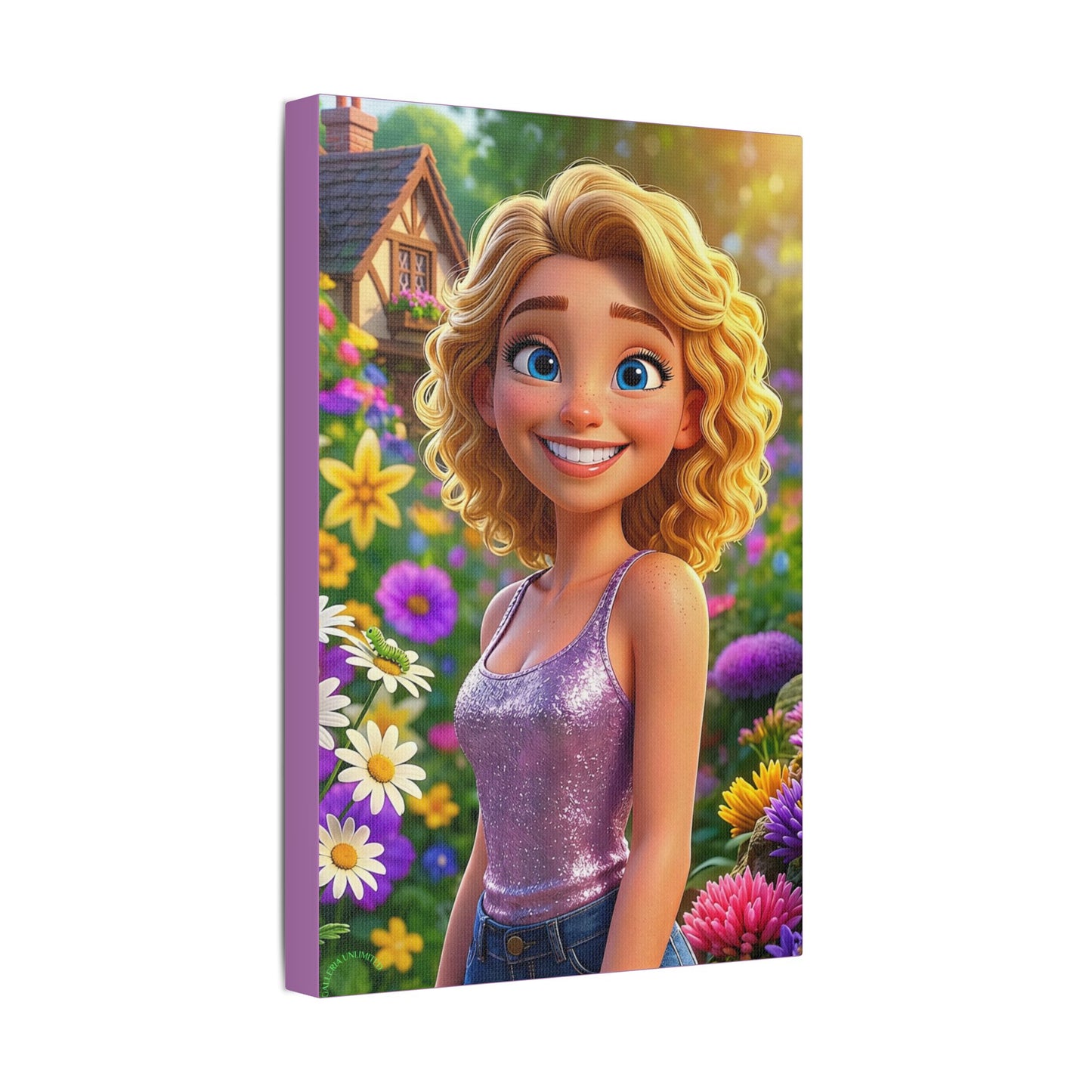 Spring Bloom | Caterpillar, Satin Stretched Canvas Print