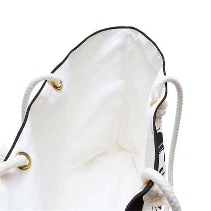 Pearls & Curls 3 | Black Double-Sided Weekender Bag
