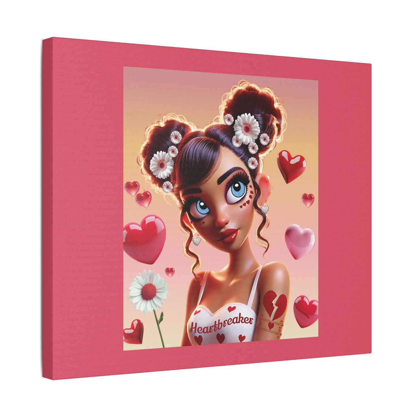 Heartbreaker 1 | Raspberry - Canvas Print, satin (multiple sizes)