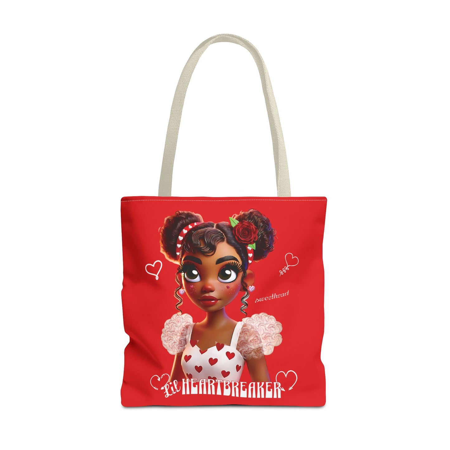 Heartbreaker Girl | Apple - Tote Bag, two-toned (multiple sizes/handle colors)