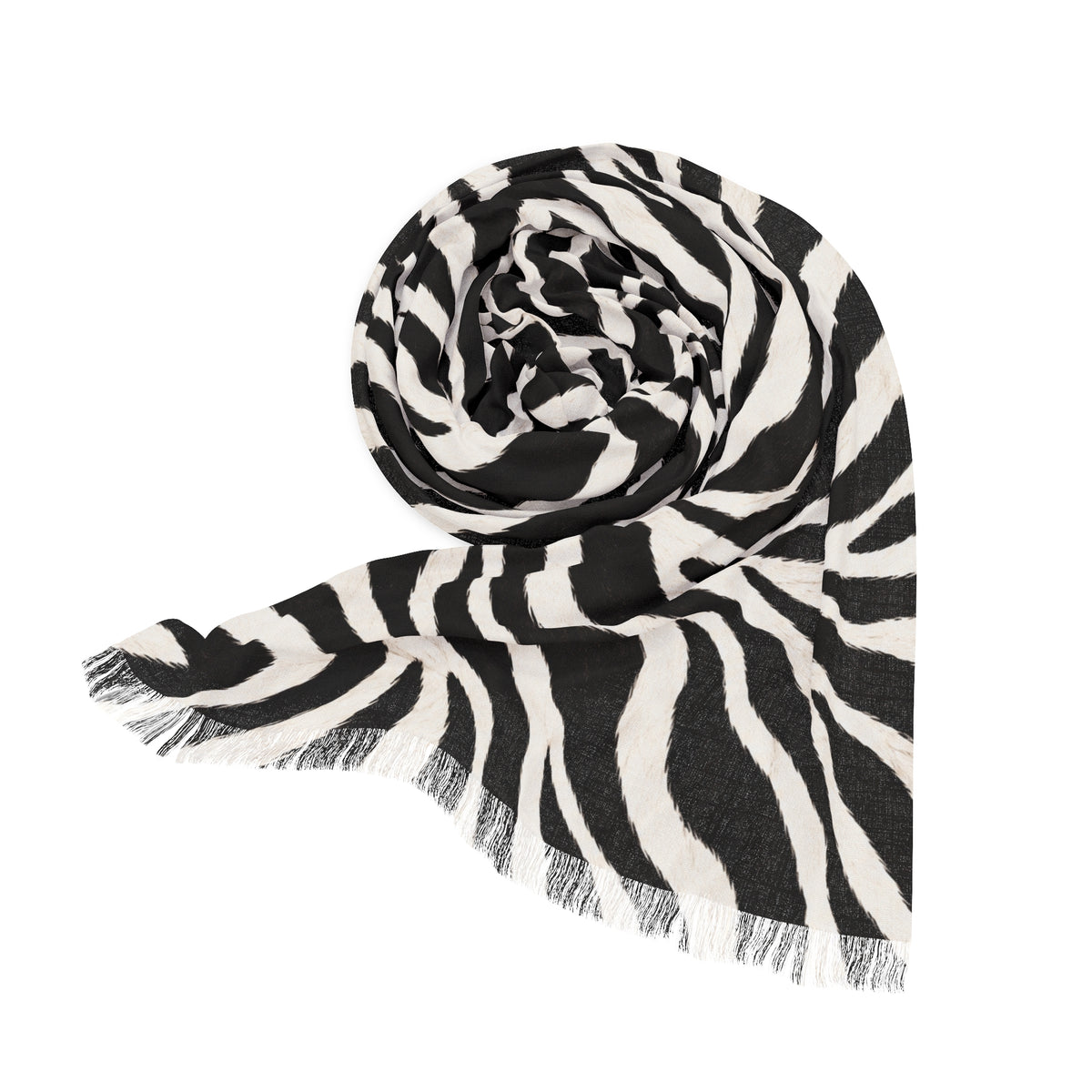Zebra | Black & White Zebra Animal-Stripe Fashion Scarf
