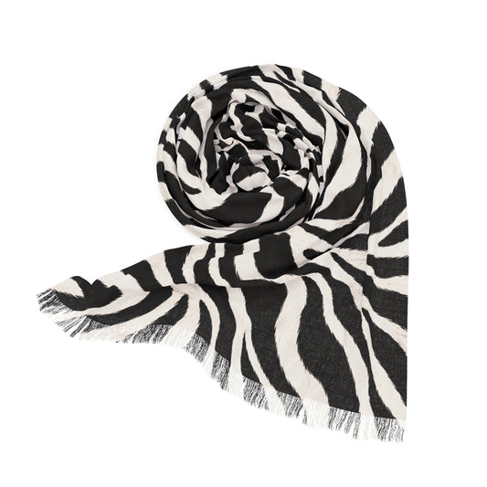 Zebra | Black & White Zebra Animal-Stripe Fashion Scarf