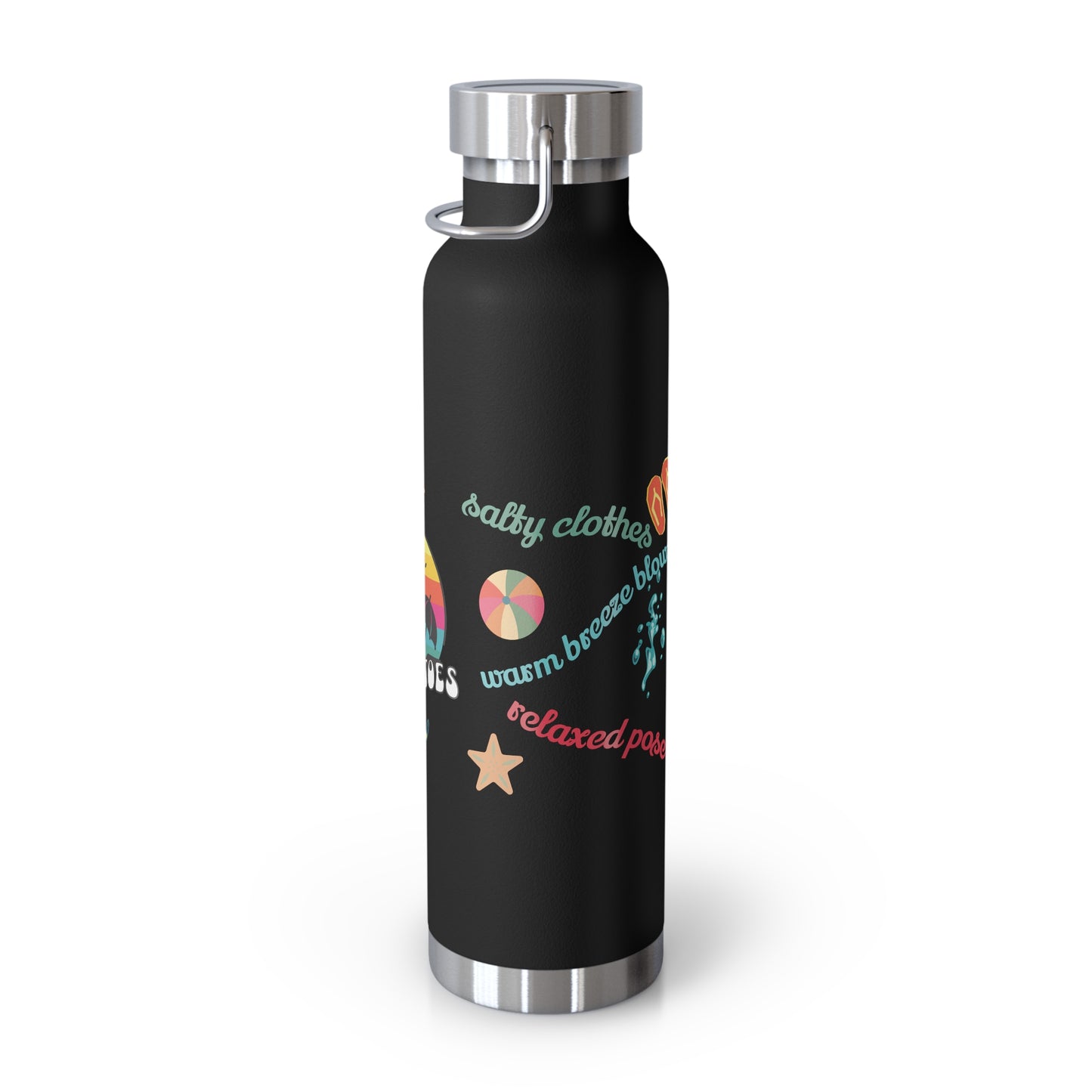 Sandy Toes | Insulated Water Bottle, 22 oz (various colors)