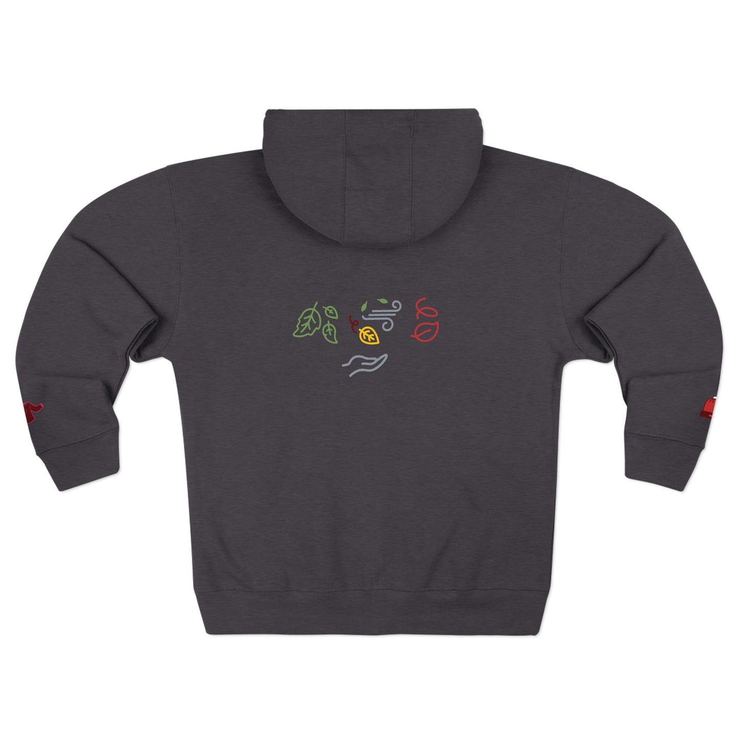 Harvest Haze 5 | 'Sweater Weather' Graphic Icon Zip Hoodie — Cozy Fall Hoodie with Autumn Icons