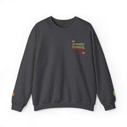 Harvest Haze | Grateful, THANKFUL, Blessed Fall Crewneck Sweatshirt (multiple colors)