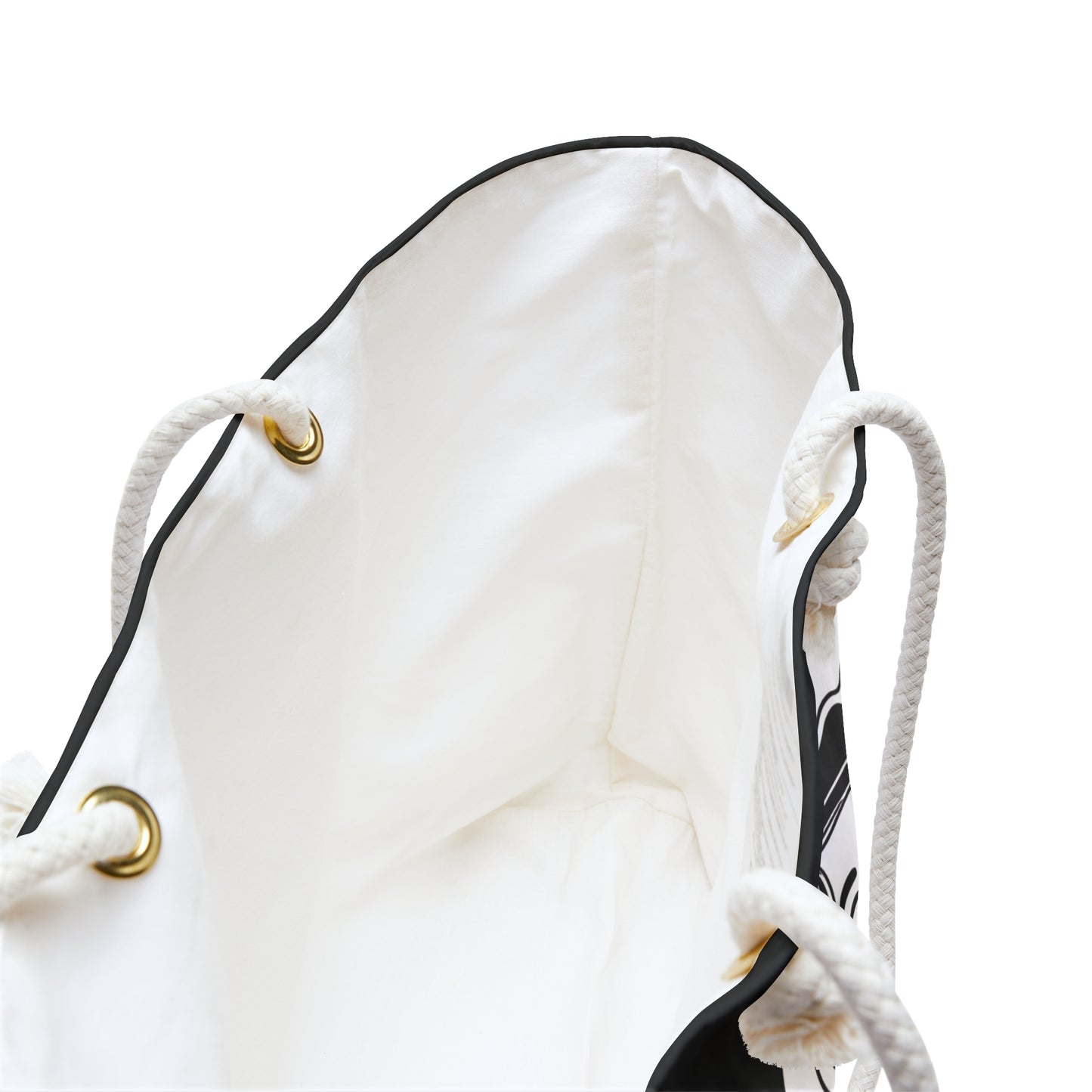 Pearls & Curls3 | Black - Two-Sided Weekender Bag
