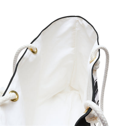Pearls & Curls3 | Black - Two-Sided Weekender Bag