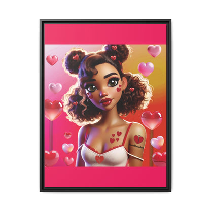 Heartbreaker 2 | Watermelon - Canvas Print, framed matte (multiple sizes/multiple frame colors)