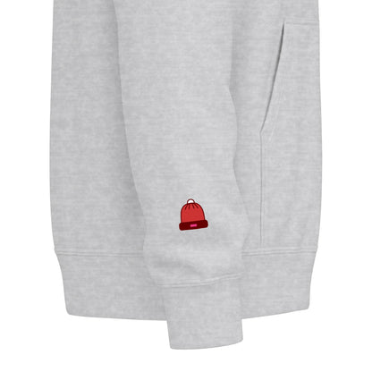 Harvest Haze 5 | 'Sweater Weather' Graphic Icon Zip Hoodie — Cozy Fall Hoodie with Autumn Icons
